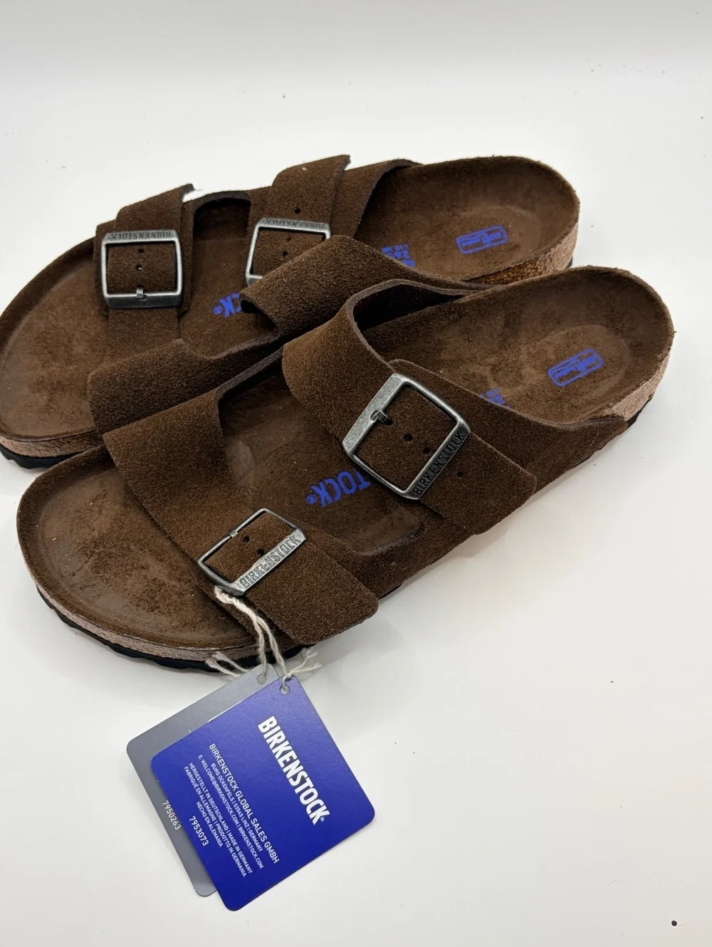 Birkenstock Arizona Carafe Tonal Suede Leather Sandals Size 41
